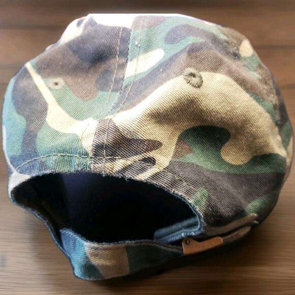 Notre Dame Camouflage Adjustable Hat Kbethos Vintage Distressed - Picture 7 of 8